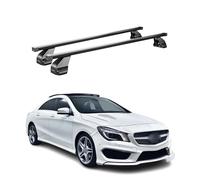 OMAC Barras de Techo Transversales Acero para Mercedes CLA C117 2013-2019 - con Llave - Probado City Crash - DIN 75302
