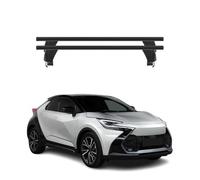 OMAC Barras de Techo Transversales ALU para Toyota C-HR II 2024-2026 - con Llave - Ranura en T - Probado City Crash - MAX. 50 kg Negro