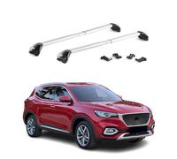 OMAC Barras de Techo transversales certificadas TÜV para MG EHS 2021-2025 - con Llave (4 Cierres) - Carga máx 100 kg - Fijación Duradera Gris