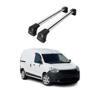 OMAC Barras de Techo transversales compatibles con Dacia Dokker 2012-2022 - 2 Barras - con Cerradura - Aluminio Gris