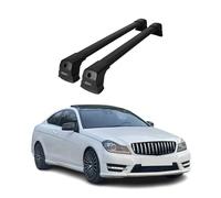 OMAC Barras de Techo Transversales Compatibles con Mercedes C Klasse C204 Coupe 2012-2015 - 2 Stangen - con Llave - Aluminio Negro