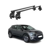 OMAC Barras de techo transversales de acero para Citroën C4 Cactus 2018-2022 - Incluye antirrobo - Cumple con el test City Crash - DIN 75302:2019 - ISO/Pas 11154:2006 - Carga máxima 50 kg Negro