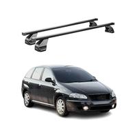 OMAC - Barras de techo transversales de acero para Fiat Croma 2005-2010 - Antirrobo Incluido - Ranura en T (Accesorios) - Probadas City Crash - DIN 75302:2019 - ISO/Paso 11154:2006 - Carga Max 75kg