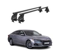 OMAC - Barras de techo transversales de acero para Honda Accord mk10 Sedán 2018-2022 - Antirrobo incluido - Probado City Crash - DIN 75302:2019 - ISO/Paso 11154:2006 - Carga máxima 50 kg Negro