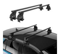 OMAC - Barras de techo transversales de acero para Hyundai Grand Santa Fe 2013-2018 - Antirrobo incluido - Probado City Crash - DIN 75302:2019 - ISO/Paso 11154:2006 - Carga máxima 50 kg Negro