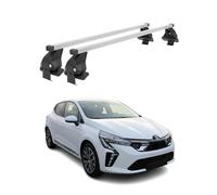 OMAC - Barras de techo transversales de acero para Mitsubishi Colt VII HB 2023-2026 - Antirrobo Incluido - Probado City Crash - DIN 75302:2019 - ISO/Paso 11154:2006 - Carga Max 50 kg Plata