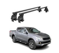 OMAC Barras de techo transversales de acero para RAM 1200 2016-2019 - Antirrobo Incluido - Probadas City Crash - DIN 75302:2019 - ISO/Paso 11154:2006 - Carga máxima 50 kg Negro