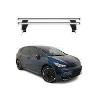 OMAC Barras de techo transversales de aluminio para Cupra Born 2024-2026 FL - Antirrobo - Ranura en T - Probadas City Crash - Carga Max 50 kg Plata