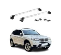 OMAC Barras de Techo Transversales para BMW X3 F25 G01 2011-2024 - con Llave (4 Schlösser) - MAX 100 kg - Robuste Befestigung Plata