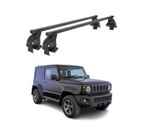 OMAC Barras portaequipajes básicas compatibles con Suzuki Jimny MK4 2018-2025, 50 kg, acero, color negro
