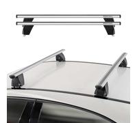 OMAC Barras portaequipajes compatibles con BMW Serie 3 E90 E91 E92 Limo Touring Coupe 2004 - 2013, 75 kg, color gris