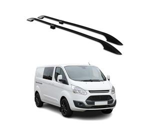 OMAC Barras portaequipajes compatibles con Ford Transit Tourneo Custom 2012-2024 L2 en aluminio largo negro