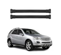 OMAC Barras portaequipajes compatibles con Mercedes ML W164 2005-2011 | Portaequipajes para bicicletas, portaequipajes de techo, portaequipajes básico, barras transversales de aluminio negro
