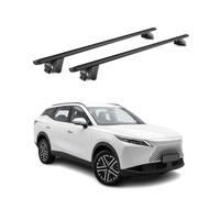 OMAC Barras portaequipajes de aluminio con certificado TÜV para Omoda 7 2025-2026 - para rieles de techo integrados - ranura T - Max 100 kg - 2 cerraduras negras