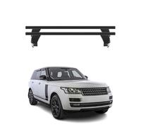 OMAC Barras portaequipajes de aluminio para Land Rover Range Rover IV L405 2013-2021 - con cerradura - ranura en T - Probado por accidentes urbanos - máx. 50 kg - Negro