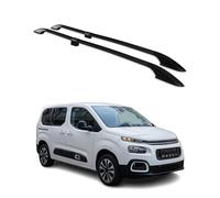 OMAC Barras portaequipajes de techo compatibles con Citroen Berlingo 2018-2025 corto L1 aluminio negro