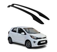 OMAC Barras portaequipajes de techo compatibles con Kia Picanto III 2017-2025, 5 puertas, aluminio, negro, 2 unidades
