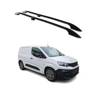 OMAC Barras portaequipajes de techo compatibles con Peugeot Partner 2018-2026, aluminio corto, color negro