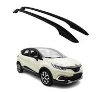 OMAC Barras portaequipajes de techo compatibles con Renault Captur I 2013-2019, aluminio negro, 2 unidades