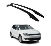 OMAC Barras portaequipajes de techo compatibles con VW Polo V 2009-2017 de 5 puertas de aluminio negro, 2 unidades