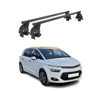 OMAC Barras transversales Menabo Compatible con Citroen C4 Picasso II 2013-2018 Negro