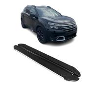 OMAC Estribos Laterales Faldones Compatible con Citroen C5 Aircross 2018-2025 ALU Negro Gris