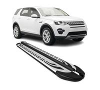 OMAC Estribos Laterales Faldones Compatible con Land Rover Discovery Sport 2015-26 ALU Negro-Plata