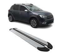 OMAC Faldones Laterales Estribos Laterales Compatibles con Dacia Sandero Stepway 2021-2026 ALU Plata