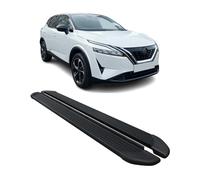 OMAC Faldones Laterales Estribos Laterales Schweller Compatible con Nissan Qashqai III J12 2021-2026 Aluminio Negro