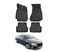 OMAC GmbH - Alfombrillas, Alfombras, Esterilla para Coche para Todo Tipo de Clima, para A7 2010-2017 Sportback 3D, Borde Alto, Alfombrillas de Goma, Color Negro