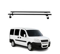 OMAC Heavy Duty Barras de Techo Transversales Compatibles con FIAT Doblo I 2000-2010 - 2 Stangen - Acero Negro