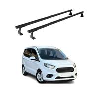 OMAC Heavy Duty Barras de Techo Transversales Compatibles con Ford Transit Courier I 2014-2023 - 2 Stangen - Aluminio Negro