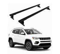OMAC Heavy Duty Barras de Techo Transversales Compatibles con Jeep Compass 2017-2025 - 2 Stangen - Aluminio Negro