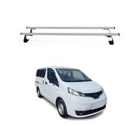 OMAC Heavy Duty Barras de Techo Transversales Compatibles con Nissan NV200 2009-2020 - 2 Stangen - Acero Plata