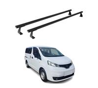 OMAC Heavy Duty Barras de Techo Transversales Compatibles con Nissan NV200 2009-2020 - 2 Stangen - Aluminio Negro