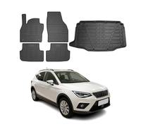 OMAC Juego de Alfombrillas y Protector de Maletero Compatible con Seat Arona 2017-2024 Goma TPE Negro