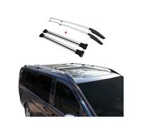 OMAC Juego de rieles de techo y barras de techo compatibles con VW Caddy 2015-2020, aluminio corto, plateado, 4 piezas
