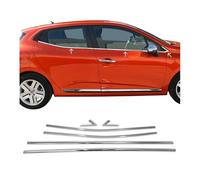 OMAC Molduras de ventana compatibles con Renault Clio 2019-2025, acero inoxidable cromado, 8 piezas