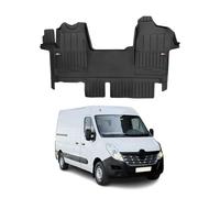 OMAC Premium Alfombrillas De Coche Compatible con Opel Movano B 2010-2024 Negro TPE Goma