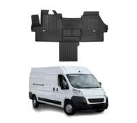 OMAC Premium Alfombrillas De Coche Compatible con Peugeot Boxer 2006-2024 Negro TPE Goma