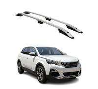 OMAC Raíles de techo Barras portaequipajes compatibles con Peugeot 3008 2016-2019 Gris Aluminio 2 piezas