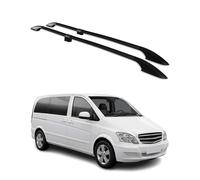 OMAC Rieles de techo compatibles con Mercedes Vito W639 W447 2003-2025 L1 Corto de aluminio negro