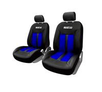 OMAC Sparco - Fundas de asiento universales para asientos delanteros, color azul, 2 piezas