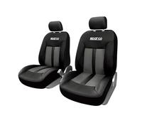 OMAC Sparco - Fundas de asiento universales para asientos delanteros, color gris, 2 piezas