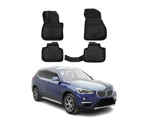 OMAC USA Juego Completo de Alfombrillas de Goma moldeadas 3D para BMW X1 F48 2016-2019