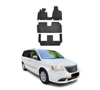 OMAC USA Set Completo Personalizado para Todo Tipo de Clima, tapete de Goma Negra Moldeada 3D para Chrysler Town & Country 2008-2016