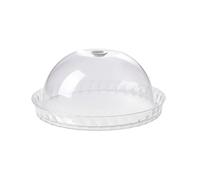 Omada Design 36 cm de diseño plano, 16.5 cm de alto, soporte para pastel con tapa de plástico irrompible, Diamond Line