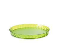 Omada Design Bandeja redonda de 36 cm con acabado satinado, con procesamiento de diamantes, Diamond Line