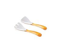 Omada Design Cubiertos de plástico de dos tonos para ensaladas, Made in Italy, aptos para lavavajillas, Diamond Line