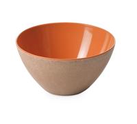 omada Design - Ensaladera de 3,5 l - Recipiente de plástico y Madera - Cuenco Duradero e irrompible - Fabricado en Italia - Línea Ecoliving